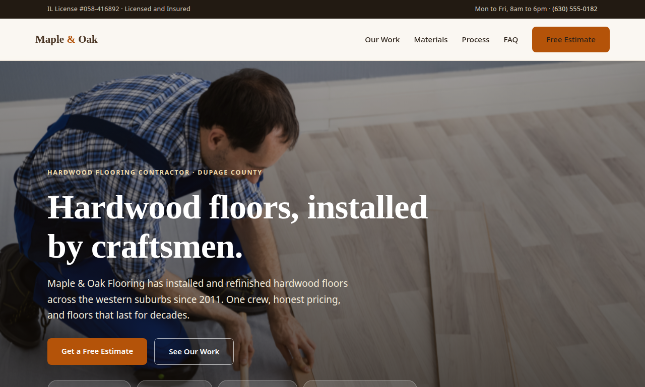 Maple and Oak Flooring demo site